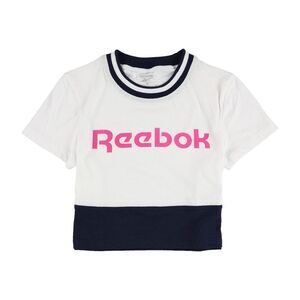 Reebok Womens Linear Logo Crop Basic T-Shirt, NWT
